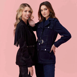 Womens Fall Style 2024/2025 Jacket and Pant Sets in Denim and Suede by Fallon Foster